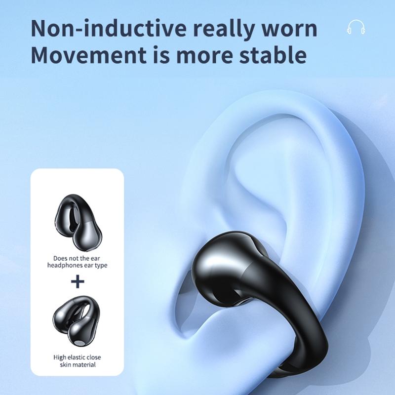 NNEDSZ Smart Digital Display Bluetooth Earphones With Transparent Capsule Design