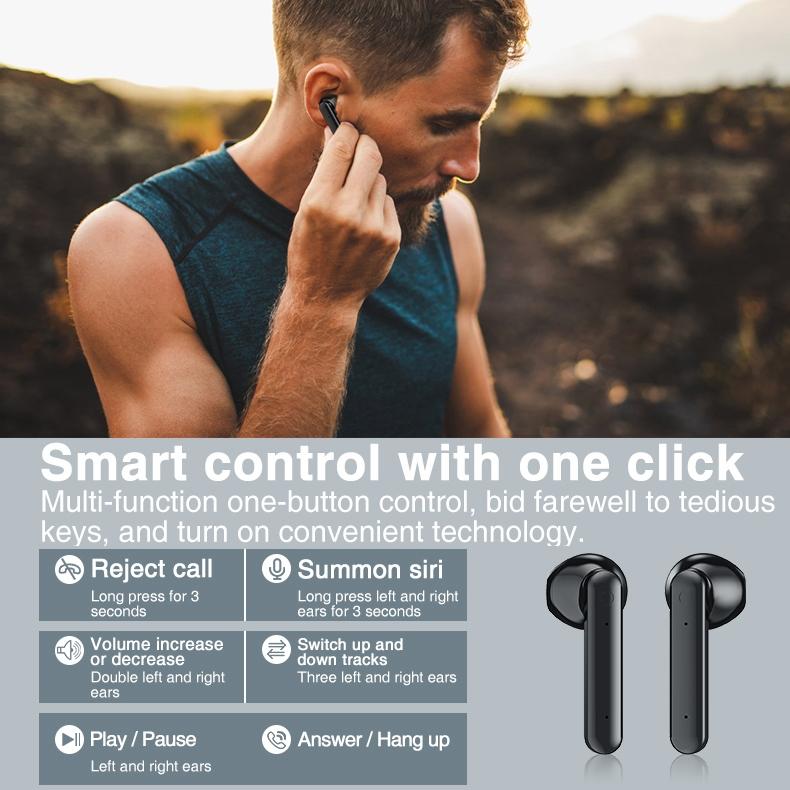 NNEDSZ Wireless Bluetooth Earphones With Charging Box & Led Display