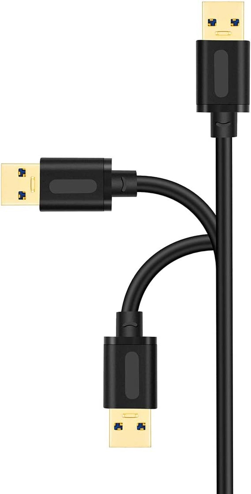 USB 3.0 Male to Male Cable 3Ft,Usb to USB Cable with Gold-Plated Connector for Hard Drive Enclosures, DVD Player, Laptop Cooler (3Ft/1M)