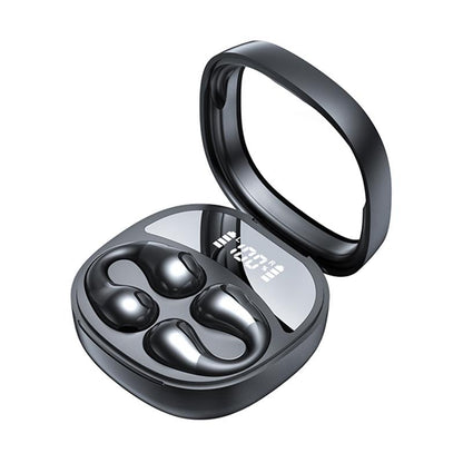 NNEDSZ Smart Digital Display Bluetooth Earphones With Transparent Capsule Design