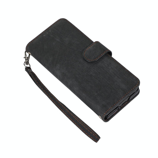 NNEDSZ Samsung Galaxy Z Fold 4 Leather Phone Case With Pen Slot - Horizontal Flip