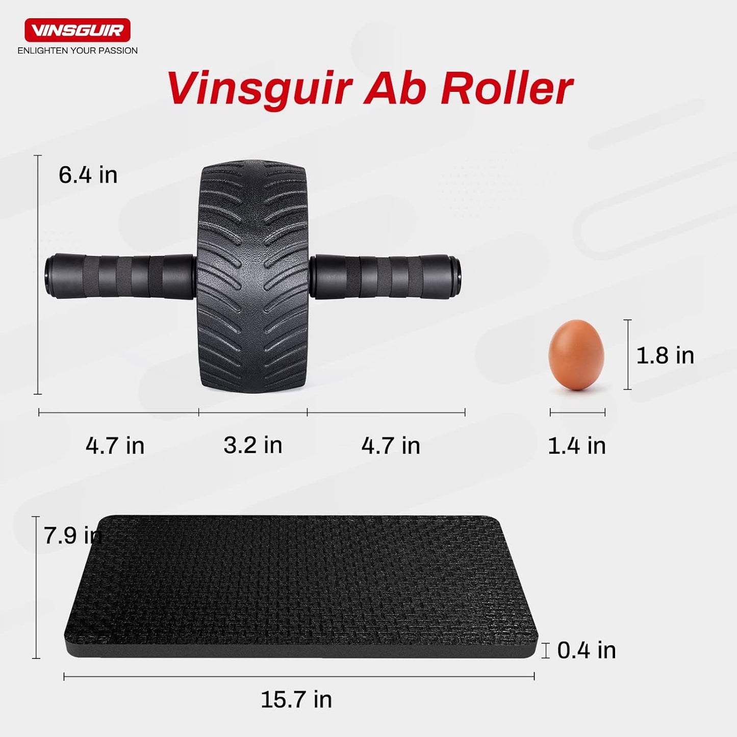 Ultra-Wide Ab Roller Wheel, Abs Workout Equipment for Abdominal & Core Strength Training, Exercise Wheels for Home Gym Fitness, Ab Machine with Knee Pad Accessories
