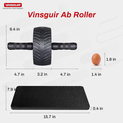 Ultra-Wide Ab Roller Wheel, Abs Workout Equipment for Abdominal & Core Strength Training, Exercise Wheels for Home Gym Fitness, Ab Machine with Knee Pad Accessories